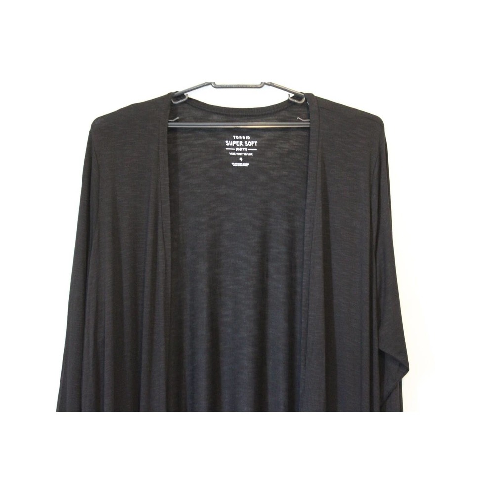 NWT Torrid Super Soft Slub Duster Open Front Long Cardigan Plus Size 4 4X H14716 - Picture 4 of 12